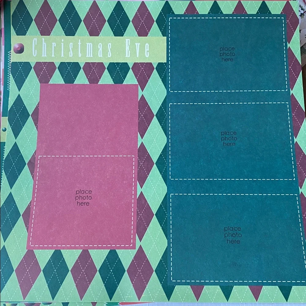 Christmas Junk Journal Kit Scrapbook Paper Ribbons Embellishments Craft Bundle